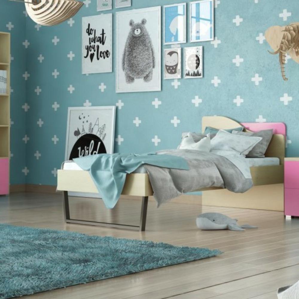 Κρεβάτι παιδικό "Τόξο" δρυς-ροζ - Image 2