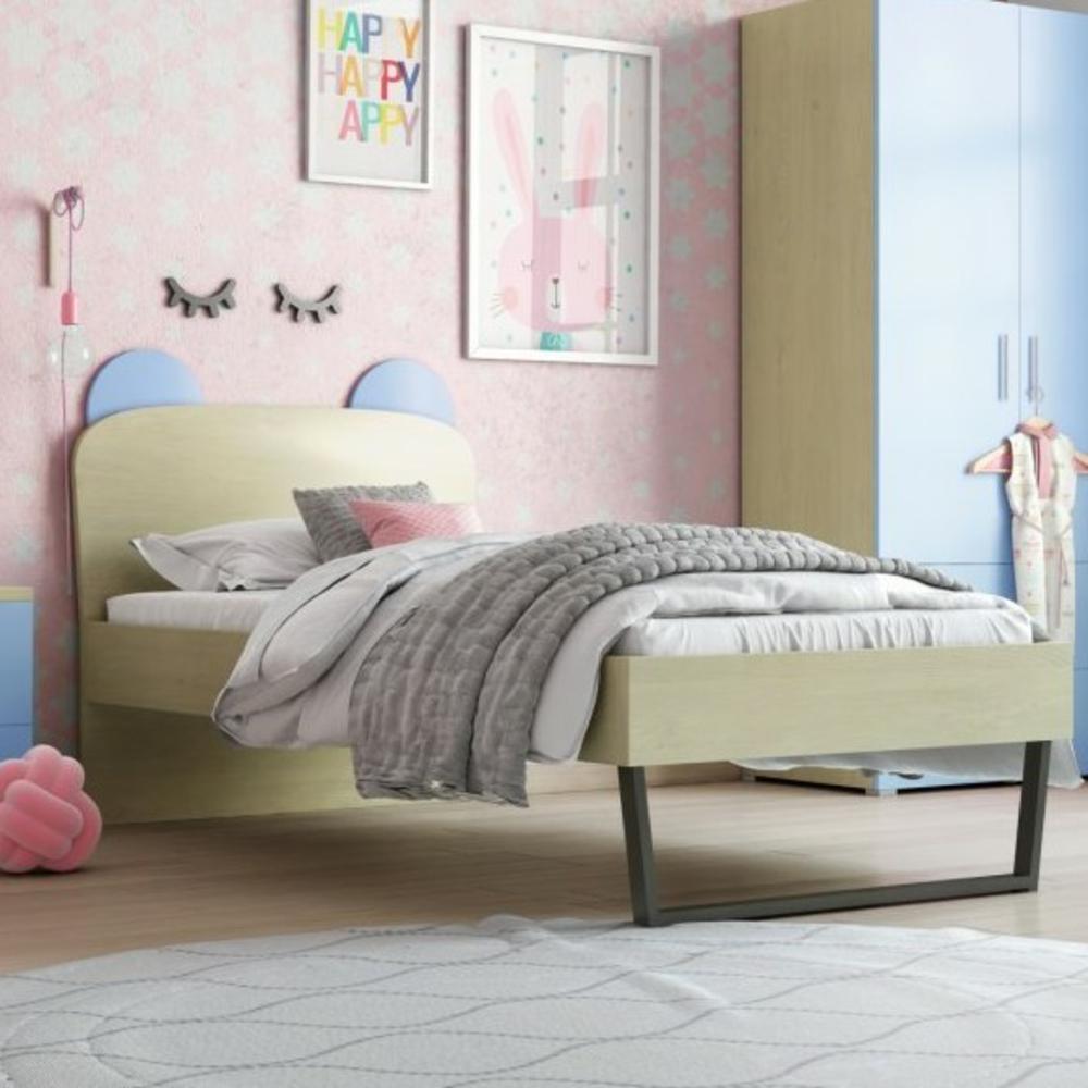 Κρεβάτι παιδικό "Κορώνα" Δρυς-σιέλ - Image 2