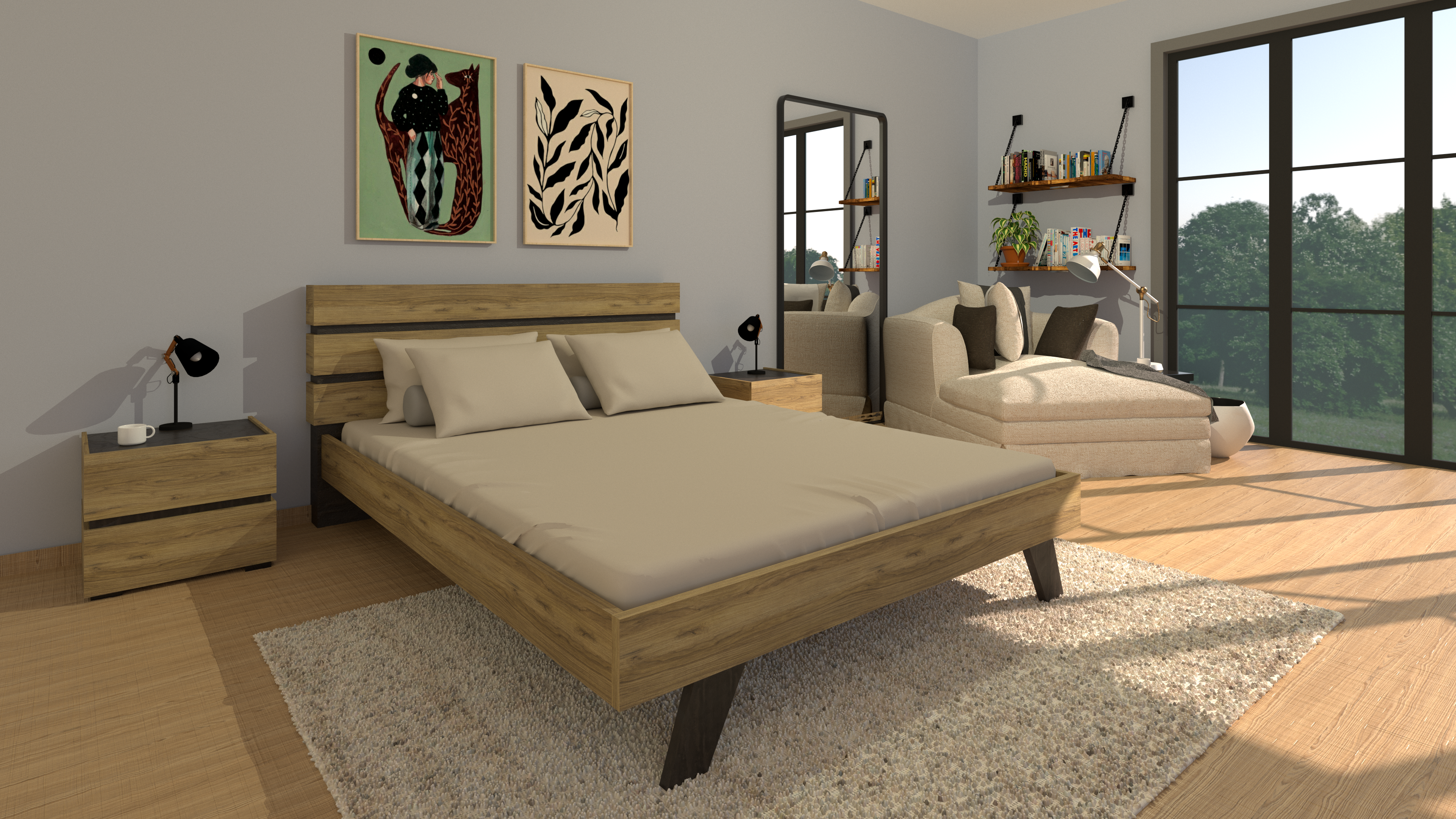 Σετ υπνοδωματίου "Venus" μελί