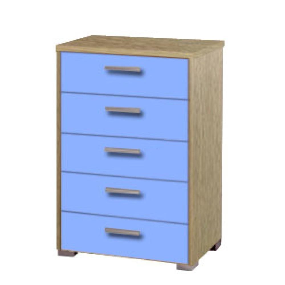 Συρταριέρα παιδική 5 συρτ. 60cm δρυς-σιέλ - Image 2