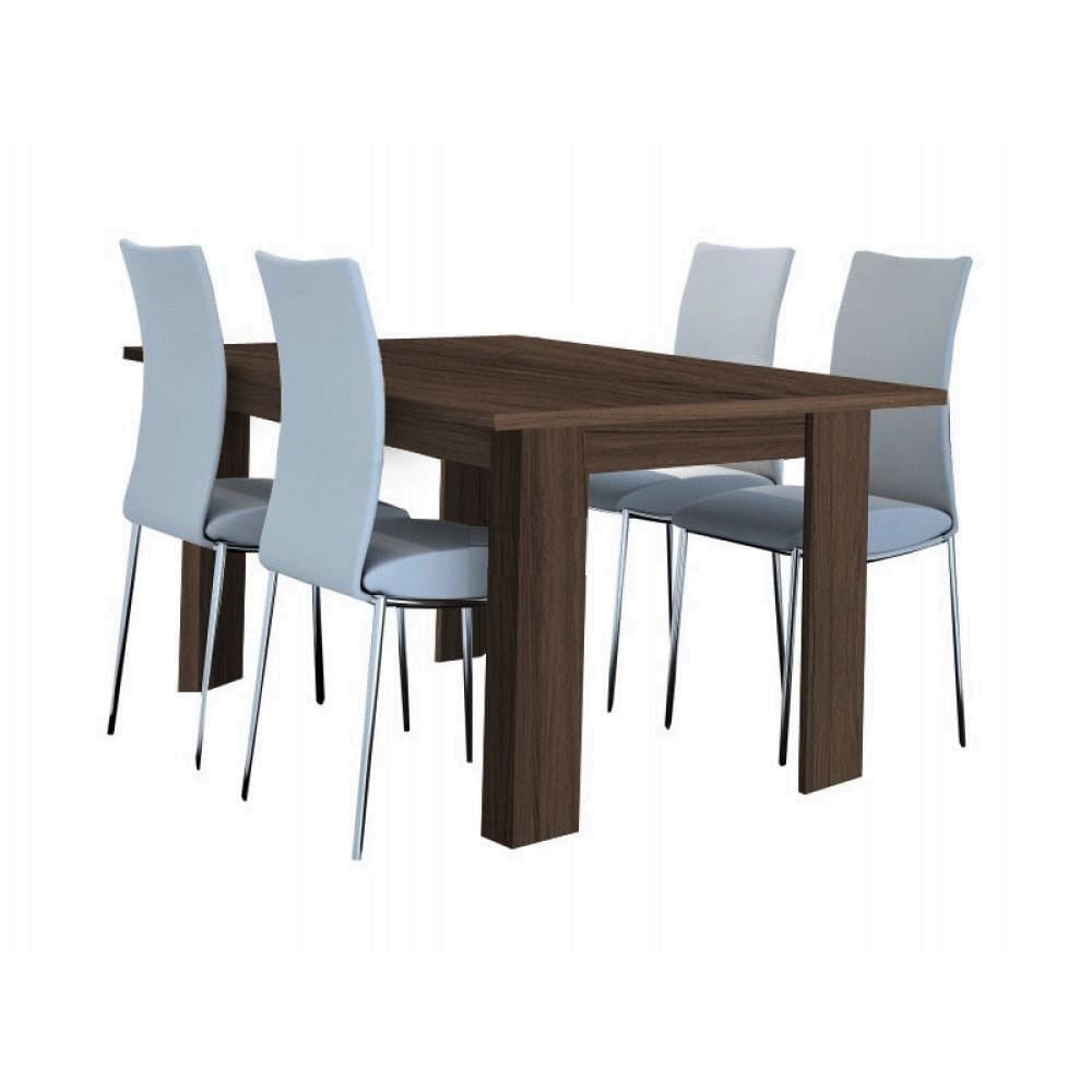 Τραπέζι κουζίνας 120cm ανοιγόμενο καρυδί - Image 2